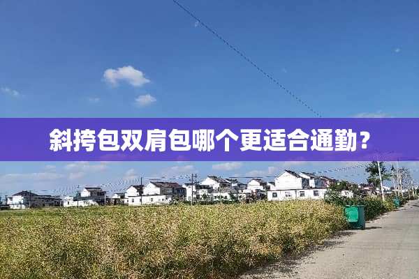斜挎包双肩包哪个更适合通勤？