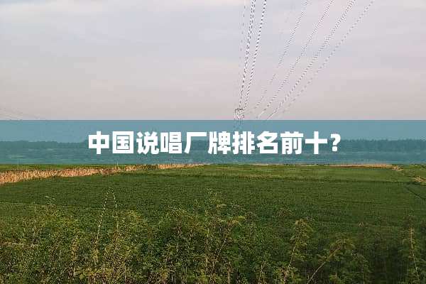 中国说唱厂牌排名前十？