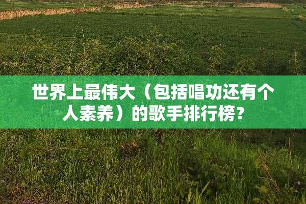 世界上最伟大（包括唱功还有个人素养）的歌手排行榜？