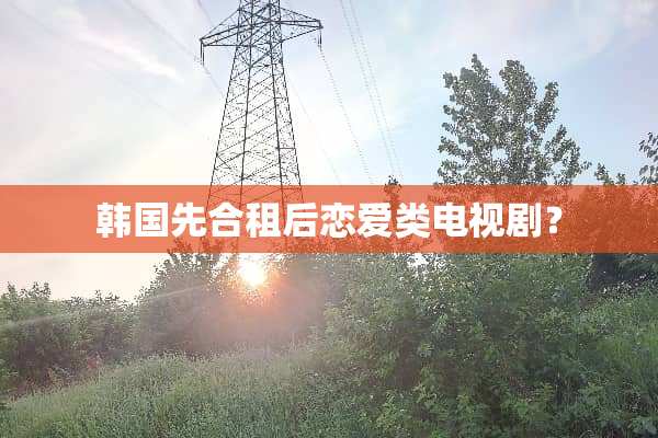 韩国先合租后恋爱类电视剧？