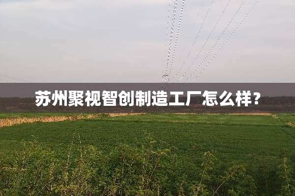 苏州聚视智创制造工厂怎么样？