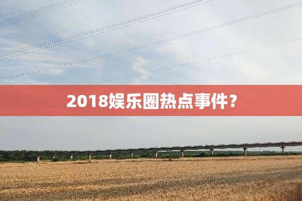 2018娱乐圈热点事件？