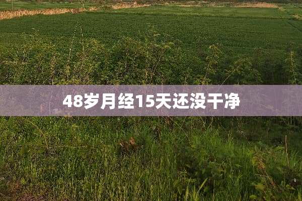 48岁月经15天还没干净