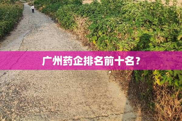 广州药企排名前十名？