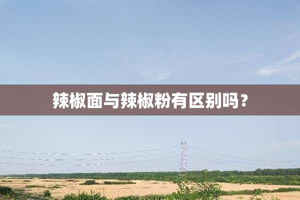 辣椒面与辣椒粉有区别吗？