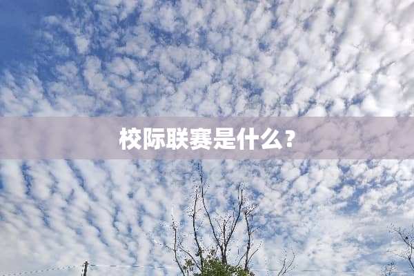校际联赛是什么？