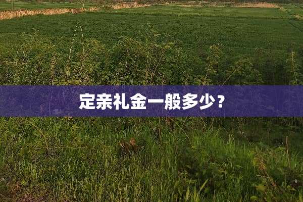 定亲礼金一般多少？