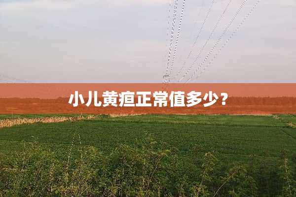 小儿黄疸正常值多少？