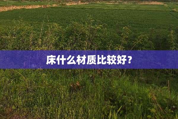 床什么材质比较好？