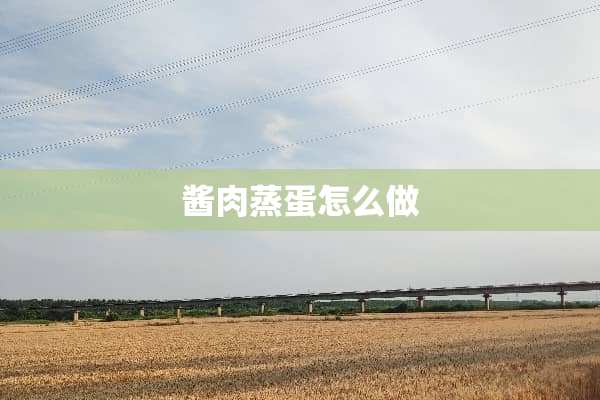酱肉蒸蛋怎么做