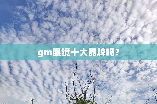 gm眼镜十大品牌吗？