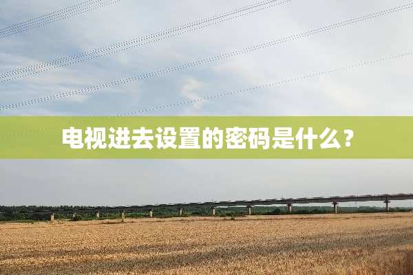 电视进去设置的密码是什么？