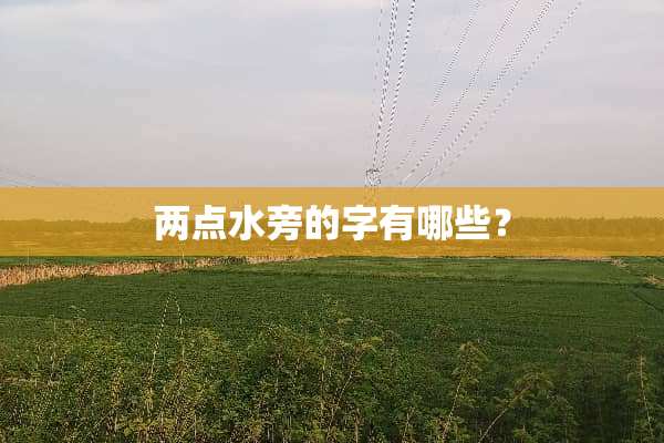 两点水旁的字有哪些？