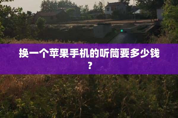 换一个苹果手机的听筒要多少钱？