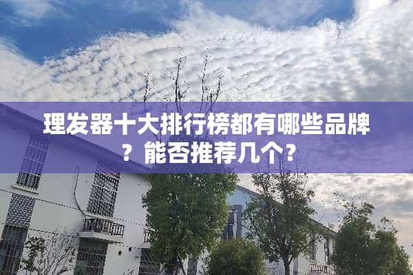 理发器十大排行榜都有哪些品牌？能否推荐几个？