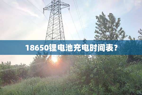 18650锂电池充电时间表？