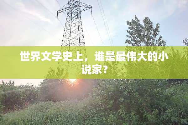 世界文学史上，谁是最伟大的小说家？