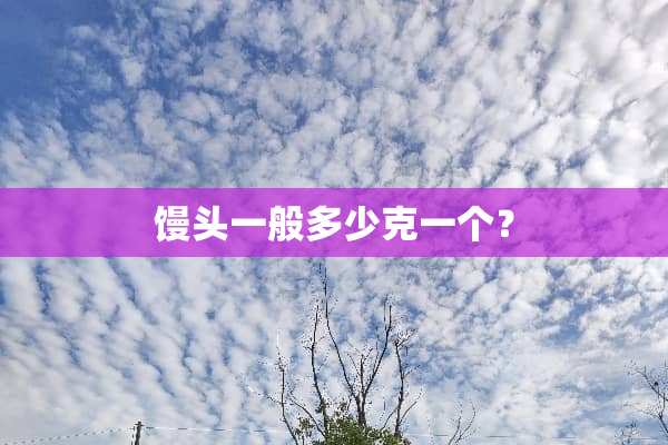 馒头一般多少克一个？