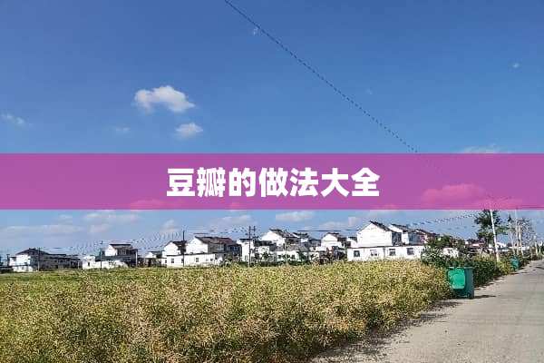 豆瓣的做法大全