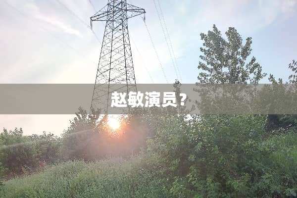 赵敏演员？