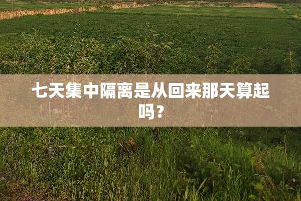 七天集中隔离是从回来那天算起吗？
