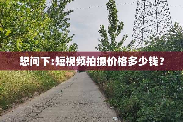 想问下:短视频拍摄价格多少钱？