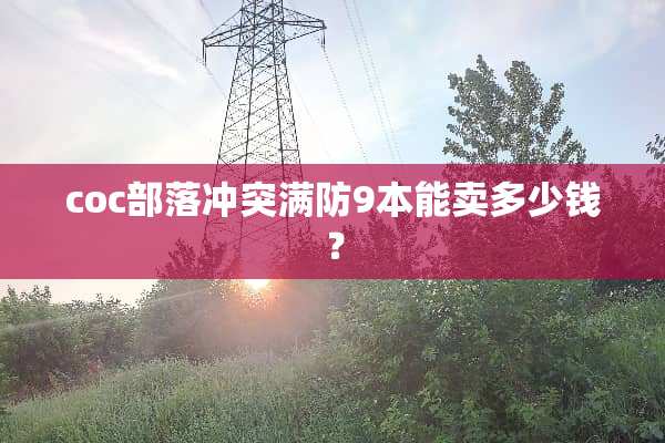 coc部落冲突满防9本能卖多少钱？