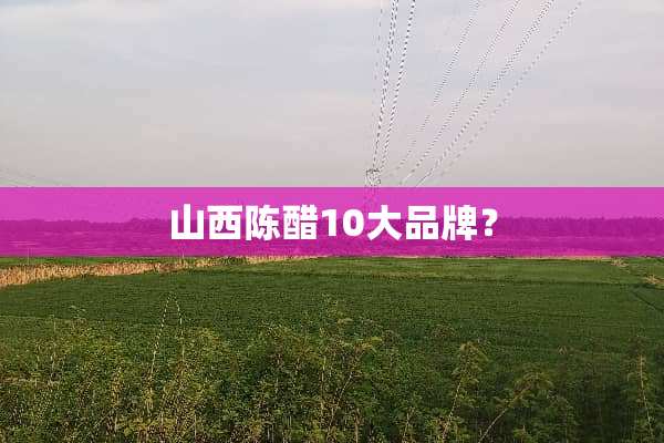 山西陈醋10大品牌？