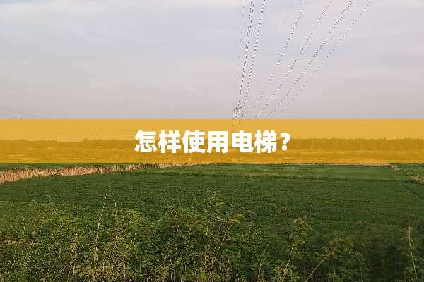 怎样使用电梯？