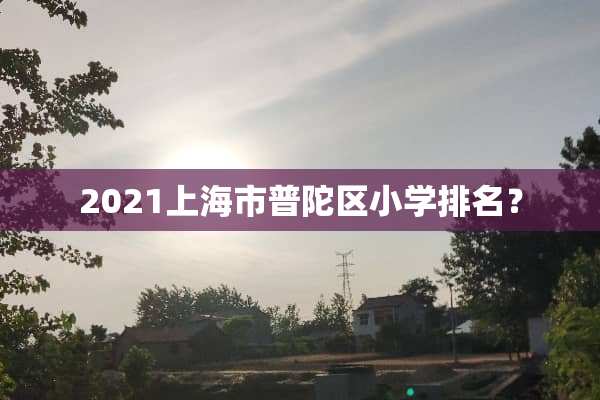 2021上海市普陀区小学排名？
