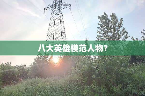 八大英雄模范人物？