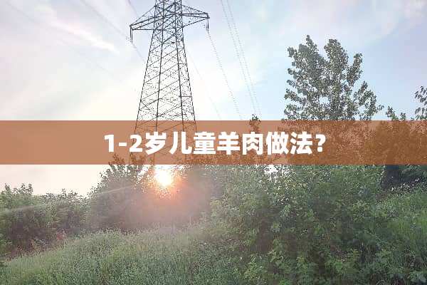 1-2岁儿童羊肉做法？