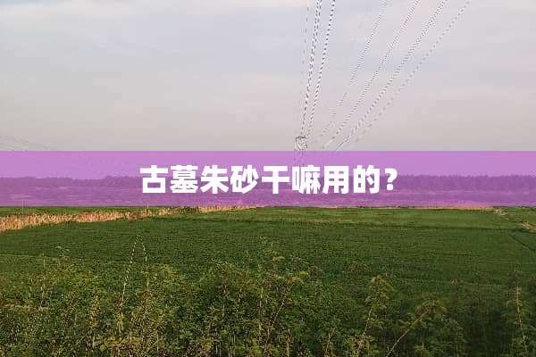古墓朱砂干嘛用的？