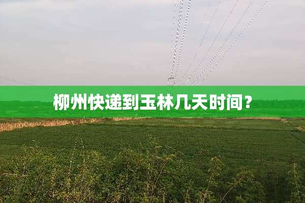 柳州快递到玉林几天时间？