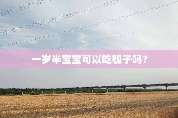 一岁半宝宝可以吃瓠子吗？
