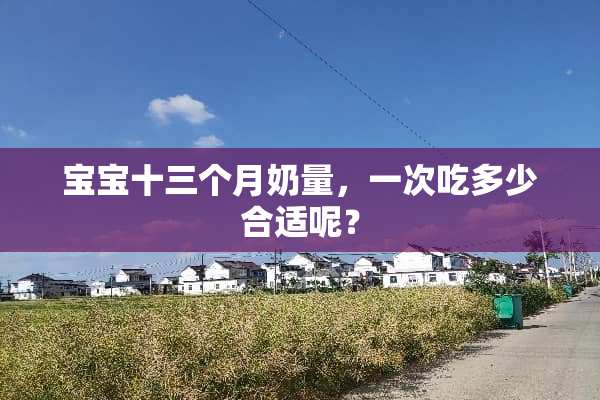 宝宝十三个月奶量，一次吃多少合适呢？