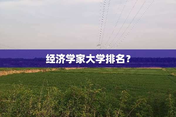 经济学家大学排名？