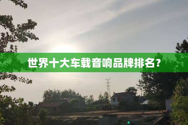 世界十大车载音响品牌排名？