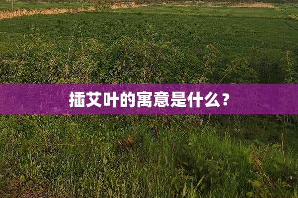 插艾叶的寓意是什么？