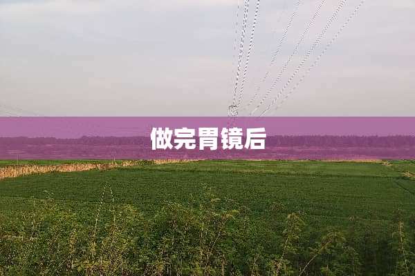 做完胃镜后