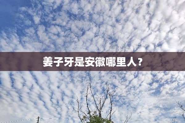 姜子牙是安徽哪里人？