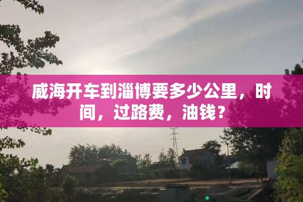 威海开车到淄博要多少公里，时间，过路费，油钱？