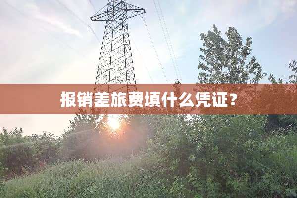 报销差旅费填什么凭证？