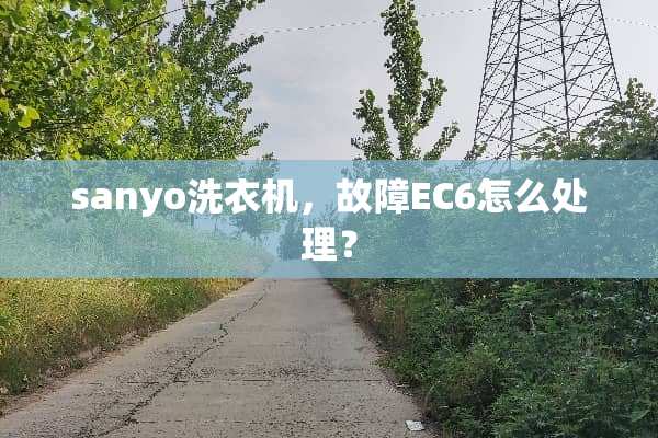 sanyo洗衣机，故障EC6怎么处理？