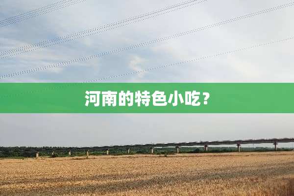 河南的特色小吃？