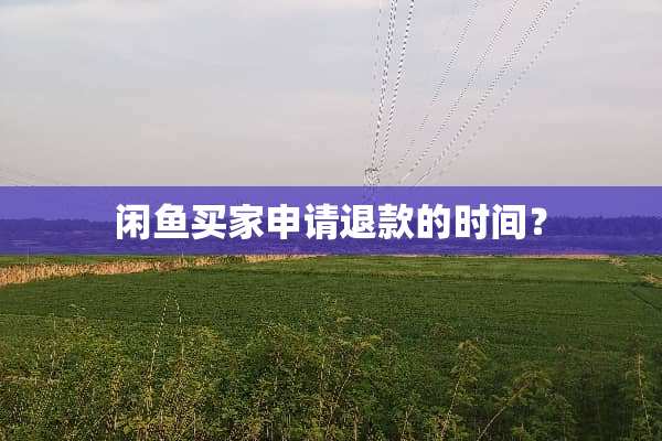 闲鱼买家申请退款的时间？
