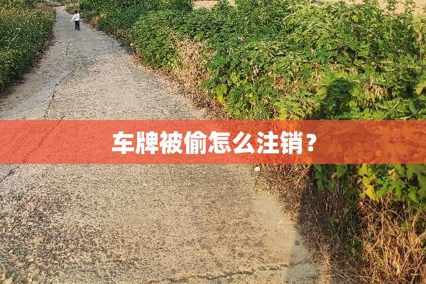 车牌被偷怎么注销？