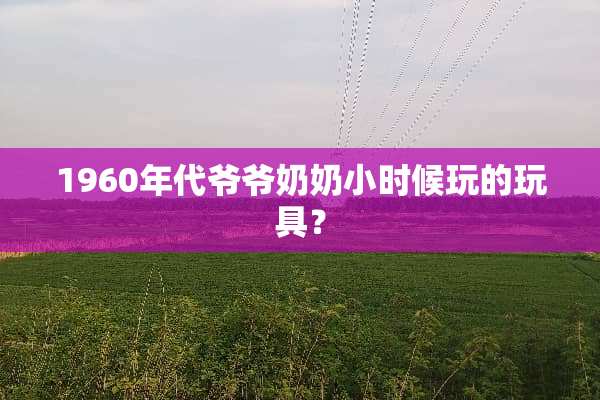 1960年代爷爷奶奶小时候玩的玩具？