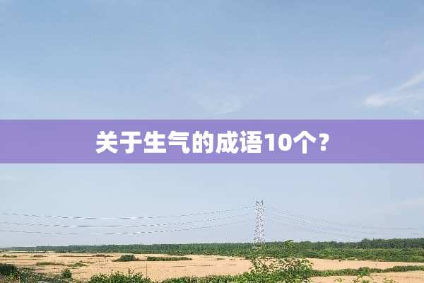 关于生气的成语10个？