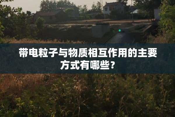 带电粒子与物质相互作用的主要方式有哪些？